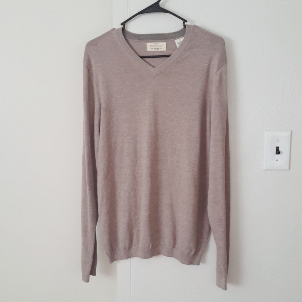 NWOT Weatherproof Beige Heather V-neck Sweater
